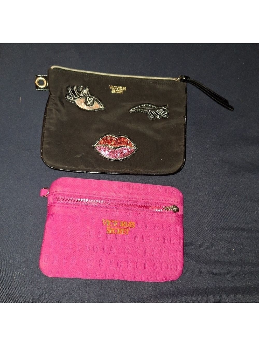 Victoria's Secret Black Pink Bag Set